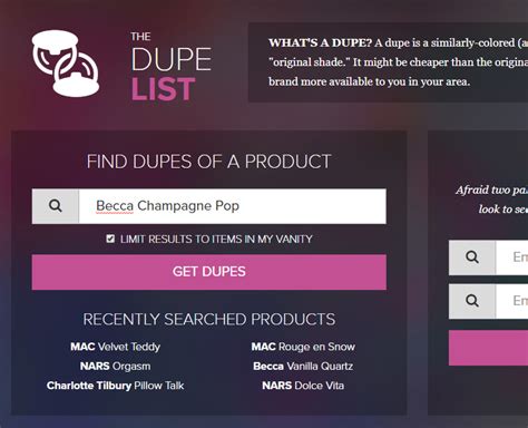 dupe shopper|website to find dupes.